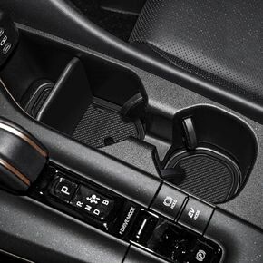 Auovo Cup Holder Inserts Liners Compatible with Toyota Crown Accessories 2023 2024 Custom Anti Dust Mats Center Console Door Pocket Pads 16-pc Set (Black Trim)