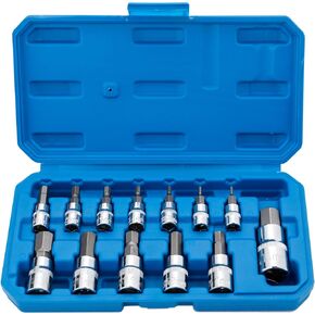 Hex Bit Socket Set Premium S2 Alloy Steel | 13-Piece Metric 2mm - 14mm Allen Socket Kit