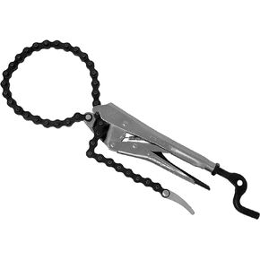 Locking Chain Pliers, Removable 48″ Chain, Holds Up To 14" Diameter Pipes, Unique Easy Open Crank Handle, Quick Release Trigger, PFC1048, Strong Hand Tools