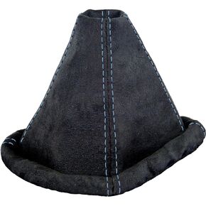 L & P Car Design Shift Boot Cover Faux Suede Compatible with VW Golf 2 MK2 3 MK3 Passat MK3 Polo MK3 for Jetta MK2 MK3 Manual Transmission Black