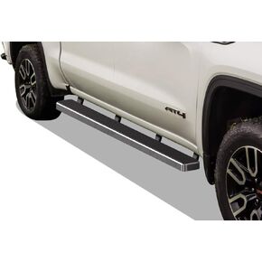 APS Premium 5in Stainless Steel Running Boards Compatible with Chevy Silverado GMC Sierra Crew Cab 19-24