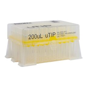 M-0200-9SC uTIP Non-Filtered Pipette Tips, Universal Fit, Low-Retention, X-Resin, Pre-Sterile, 200µL (Pack of 960)