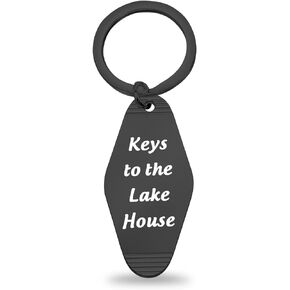 ENSIANTH Lake House Keychain Lake House Gift Hotel Key To The Lake House Keychain Beach House Keychain Vacation Home Keychain