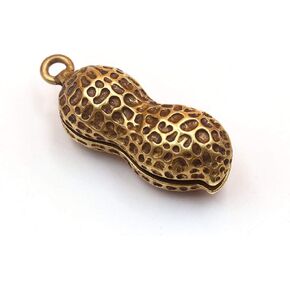 AKOAK Vintage Style Brass Key Pendant Cute Peanut Key Accessories for Keychains, Car Key Chains, Bracelets