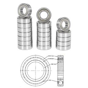 Camoo 687ZZ Double Metal Seal Bearings 7mm X 14mm X 5mm, High Speed, Pre-Lubricated and Stable Performance and Cost Effective, Deep Groove Ball Bearings(Pack of 20) (7mm X 14mm X 5mm, 687ZZ)