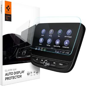 Spigen Tempered Glass Screen Protector [GlasTR Slim] designed for Chevrolet Equinox (2018-2024), Chevrolet Malibu (2018-2024) 8 inch Dashboard Touchscreen - Anti Glare