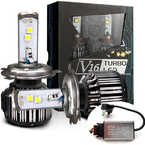 Auto Car 8V-48V LED Headlamp 30W V16 Turbo LED Lamp Auto 3600LM LED Head Light Headlight Kit H4 (Pack for 2) in Kuwait