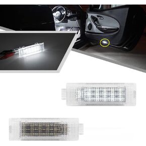 2Pcs White LED Courtesy Door Light Lamp for Dodge Challenger Maserati Ghibli M157 Quattroporte QTP QP6 M156 Levante Alfa Romeo Giulia Stelvio