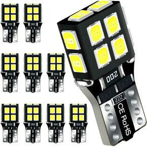 360°Lighting T10 194 2825 Led Bulb White 6000K 12V Super Bright 158 160 168 175 W5W 168NA 194NA Replacement for Car Truck Interior Reading Map Dome Courtesy Door Trunk Cargo License Plate Light etc