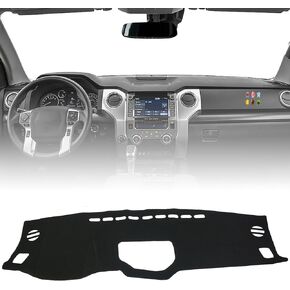 Interior Dashboard Cover Compatible with 2014-2021 Toyota Tundra, Dash Cover Mat Nonslip for Toyota Tundra 2014 2015 2016 2017 2018 2019 2020 2021 Dash Mat Protector Sunshade No Glare-Black