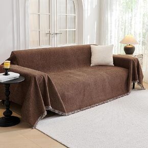 MYSKY HOME Black Couch Covers, Couch Cover 2 Cushion Sofa Pet Couch Covers for Sofa Sectional Couch Covers L Shape Throw Sofa Cover Super Soft Washable Couch Covers for 2 Cushion, 71"x118", Black