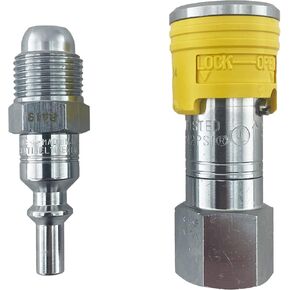 Koike Welding Inert Couplers, Equipment to Hose, Safe Welding Disconnect, Single Push Secure Locking System.