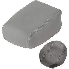 OCPTY Armrest Center Console Lid Skin Cover Leather for 2008 2009 2010 2011 2012 2013 Highlander(Gray)