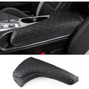 INTGET Center Console Cover for 2016-2022 2023 2024 Chevrolet Chevy Camaro Accessories Leather Middle Armrest Cover Center Console Lid Protector for Camaro RS LT 1LT 2SS LT1 SS Accessories(Black Pad)