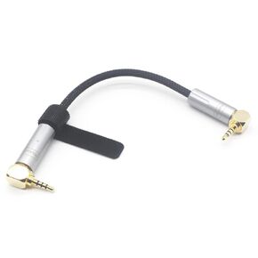 Youkamoo 2.5mm TRRS Male to Male Right Angle to Right Angle 8 Core Silver Plated Headphone Cable Silver Plated Aux Cable