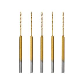 SING F LTD 5Pcs HSS Micro Twist Drill Bit Micro Drills Fast Cut Steel Spiral Bits Hand Tools Accessories Compatible with Proxxon 28852 0.8MM x 2.35MM