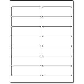 Adhesive 1-1/3" x 4" Inch Labels, 14 Labels per Sheet - Blank White Matte Finish - Printable Mailing Address Stickers for Inkjet/Laser Printers - 25 Sheets / 350 Labels