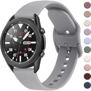 AK Band Compatible with Samsung Galaxy Watch 3 Bands 45mm Women Men, 22mm Soft Silicone Strap Replacement Sport Wristbands for Galaxy Watch 3 45mm