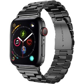 SUPOIX 42 مم / 44 مم / 45 مم / 49 مم / 41 مم XL كبيرة الحجم متوافقة مع Apple Watch Series 8/7/Ultra/6/5/4/3/2/1/SE، سوار معدني من الفولاذ المقاوم للصدأ بديل لسوار المعصم للرجال