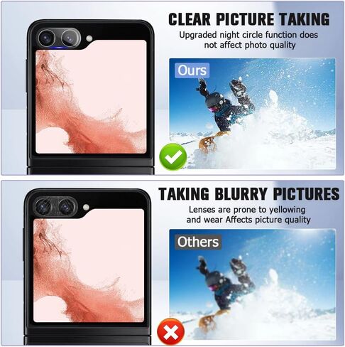 ممتاز [6 عبوات لواقي شاشة Samsung Galaxy Z Flip 5] عبوتان من غشاء TPU المرن للشاشة الداخلية + عبوتان من غشاء الزجاج المقوى للشاشة الخلفية + عبوتان من غشاء عدسة الكاميرا، سهل التركيب، بدون فقاعات in Kuwait