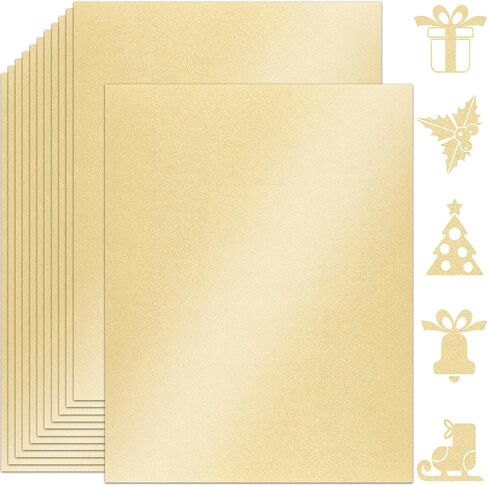 25 Sheets White Shimmer Cardstock Paper 8.5'' x 11'', 250gsm/92lb Double Sided Pearlescent Paper for Scrapbook, Invitations, Printing and DIY Cards in Saudi Arabia