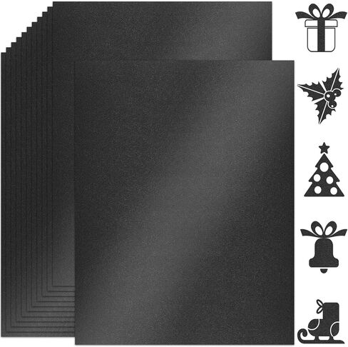 25 Sheets White Shimmer Cardstock Paper 8.5'' x 11'', 250gsm/92lb Double Sided Pearlescent Paper for Scrapbook, Invitations, Printing and DIY Cards in Kuwait