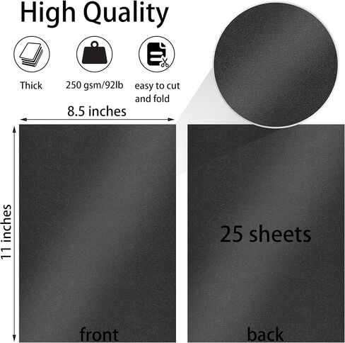 25 Sheets White Shimmer Cardstock Paper 8.5'' x 11'', 250gsm/92lb Double Sided Pearlescent Paper for Scrapbook, Invitations, Printing and DIY Cards in Kuwait