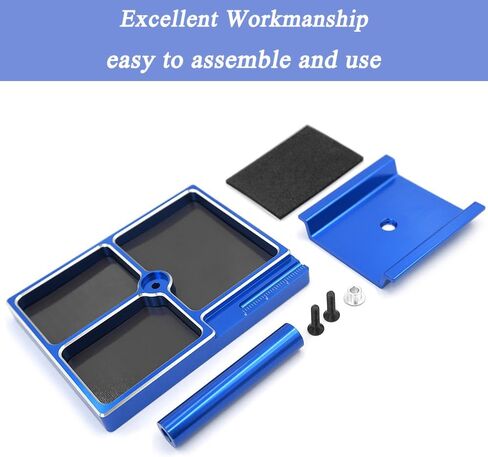 RC Car Work Stand Repair Workstation Tool Kit with RC Screw Tray for 1/18 TRX4M 1/24 Scale SCX24 RC Cars Trucks (Green) in Saudi Arabia