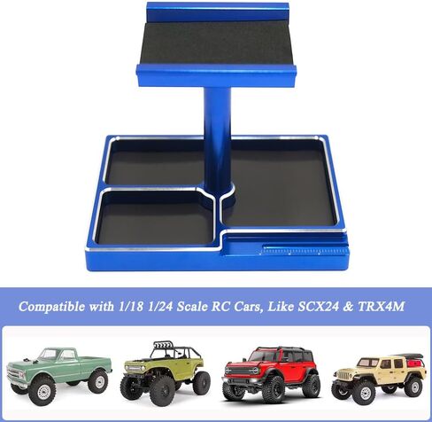 RC Car Work Stand Repair Workstation Tool Kit with RC Screw Tray for 1/18 TRX4M 1/24 Scale SCX24 RC Cars Trucks (Green) in Saudi Arabia