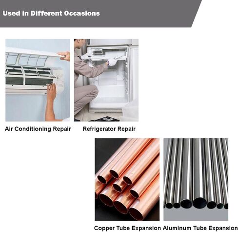 Swaging Tool HVAC,2PCS 5 in 1 Swaging Tool,1/4 Inch Drive Copper Expander for Air Conditioner HVAC Repairing in Saudi Arabia