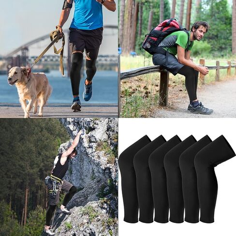 Leg Sleeves Compression Long Knee Sleeve UV Protect for Men Women Sport Basketball Football in Kuwait