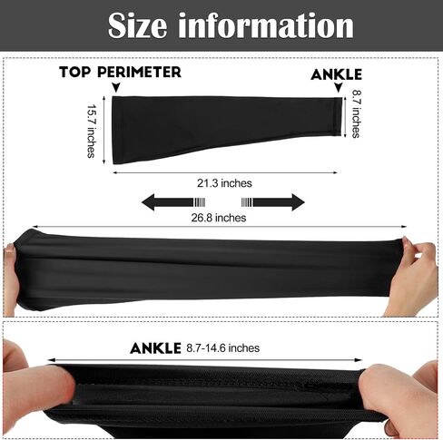 Leg Sleeves Compression Long Knee Sleeve UV Protect for Men Women Sport Basketball Football in Kuwait