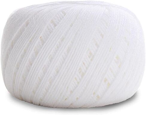 غزل Circulo Amigurumi، 100% من القطن البرازيلي المرسيريزد - غزل القطن للكروشيه والحياكة، غزل ناعم، فن الغزل الأبيض - غزل الوزن الرياضي، 4.4 أونصة، 278 ياردة - اللون 8001 - أبيض in Saudi Arabia