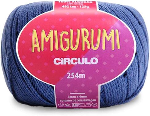 غزل Circulo Amigurumi، 100% من القطن البرازيلي المرسيريزد - غزل القطن للكروشيه والحياكة، غزل ناعم، فن الغزل الأبيض - غزل الوزن الرياضي، 4.4 أونصة، 278 ياردة - اللون 8001 - أبيض in Saudi Arabia