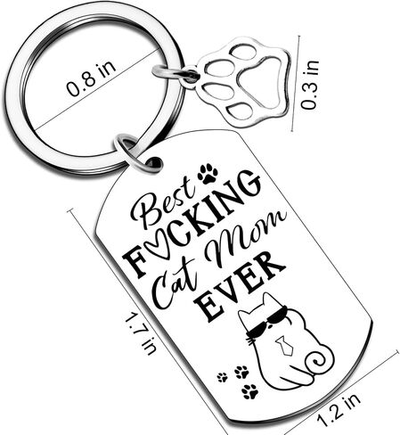 Dog Mom Keychain Gifts Cat Mom Gifts For Women Cat Dog Lover Gifts Funny Woman Friend Birthday Gifts Mother's Day in Saudi Arabia