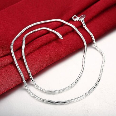 Fashion Jewelry 925 Sterling Silver 3mm Snake Chain Necklace for Men Women (20 Inches) in Saudi Arabia