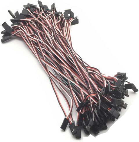 10pcs 30cm 3-Pin JR Servo Extension Cords Cable Male to Female Plug with 11.8inch Wire for RC Futaba JR Servo Connection Parts in Saudi Arabia