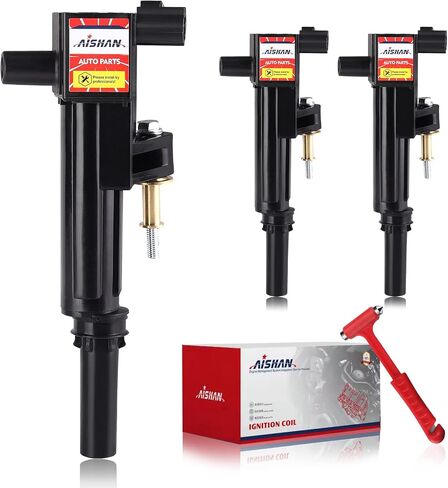 Set of 4 Ignition Coil Pack Compatible with Yamaha 2003-2007 YZF-R6 2006-2009 YZF-R6S 2002-2006 YZF-R1 2006-2014 FZ1 2009-2016 Vmax 1700 2015 FZS1 2003-2007 R6 | Replace# F6T558 in Saudi Arabia