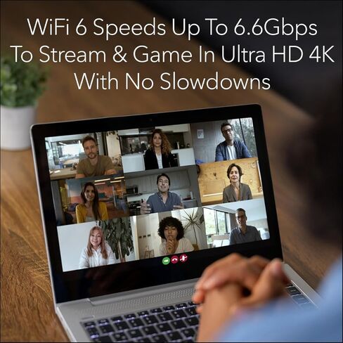 NETGEAR Nighthawk 6-Stream Dual-Band WiFi 6 Router (RAX54S) – AX5400 Wireless Speed (Up to 5.4 Gbps) - Coverage up to 2,500 sq. ft., 25 Devices - 1-Year Armor Subscription Included in Saudi Arabia