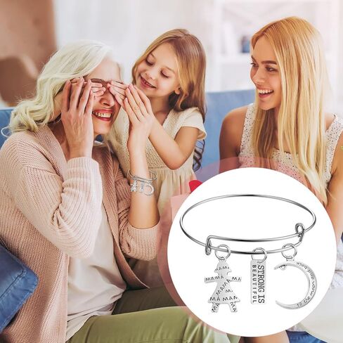 294 Pcs Family Mom Words Bracelet Making Kit, 30 Pcs Expandable Bangle Adjustable Wire Bracelets 64 Pcs Love Heart Moon Shaped Mother's Day Charm Pendant 200 Pcs Jump Ring for DIY Craft Jewelry Making in Saudi Arabia