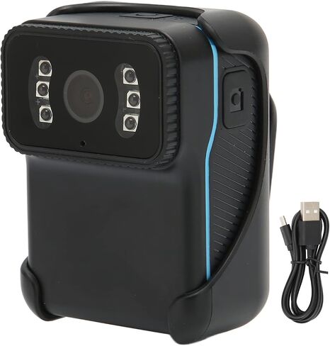 Sanpyl Action Camera Camcorder, 1080P HD 25fps WiFi Portable Video Camera Camcorder with Night Vision Lens, HD Police Portable Body Camera for Security Checks Learning Records Outdoors in Saudi Arabia