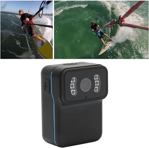 Sanpyl Action Camera Camcorder, 1080P HD 25fps WiFi Portable Video Camera Camcorder with Night Vision Lens, HD Police Portable Body Camera for Security Checks Learning Records Outdoors in Saudi Arabia