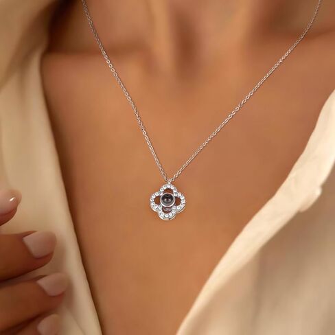 قلادة على شكل قلب وردي لعيد الأم، قلادة على شكل قلب الحب إلى الأبد، قلادة على شكل حرف أمي، قلادة من الفضة الكريستالية المتلألئة، أنا أحبك بـ 100 لغة، قلادة أمي على شكل حرف حب رومانسي in Kuwait