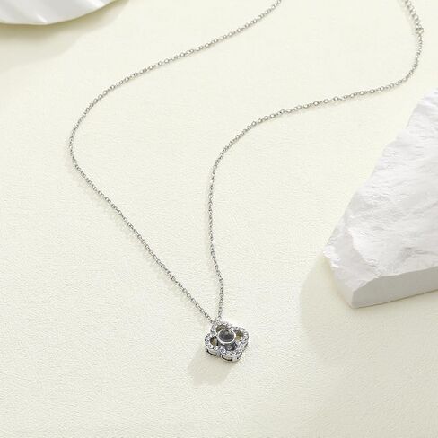 قلادة على شكل قلب وردي لعيد الأم، قلادة على شكل قلب الحب إلى الأبد، قلادة على شكل حرف أمي، قلادة من الفضة الكريستالية المتلألئة، أنا أحبك بـ 100 لغة، قلادة أمي على شكل حرف حب رومانسي in Kuwait