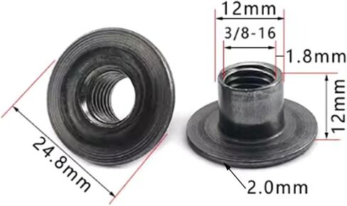 Furniture Hardware Insert Tee Nut Welding Nut 3/8x12-16 Grey Carbon Steel T Nut for Pipe Furniture Racking and Trolley Castor Threaded Connection in Saudi Arabia