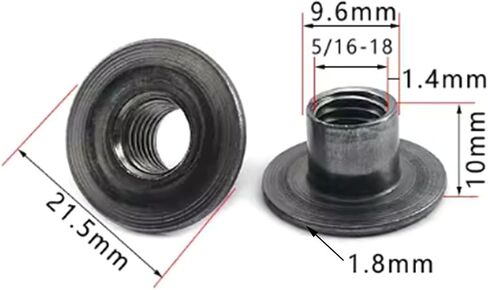 Furniture Hardware Insert Tee Nut Welding Nut 3/8x12-16 Grey Carbon Steel T Nut for Pipe Furniture Racking and Trolley Castor Threaded Connection in Saudi Arabia