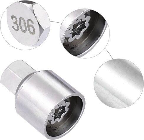 ACROPIX Car 306 Wheel Lug Nut Removal Key Fit for Mercedes-Benz - Pack of 1 Silver Tone in Saudi Arabia