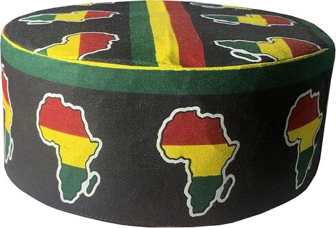 قبعات Kente Kufi للرجال مثالية لمطابقة الملابس الرجالية الأفريقية والملابس الأفريقية للنساء in Saudi Arabia