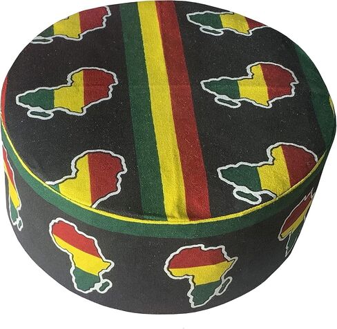 قبعات Kente Kufi للرجال مثالية لمطابقة الملابس الرجالية الأفريقية والملابس الأفريقية للنساء in Saudi Arabia