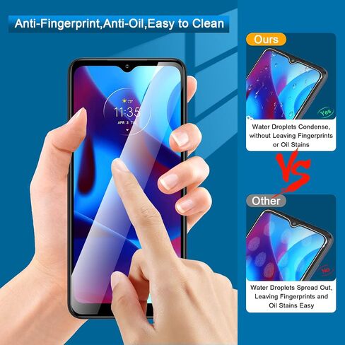 【3+3 عبوات】Coolpow مصمم لواقي الشاشة النقي Motorola Moto G من الزجاج المقوى، أداة سهلة التثبيت، صلابة 9H، مضادة للخدش، فائقة الدقة، مقاومة للخدش، سهلة التركيب، صديقة للحافظة، خالية من الفقاعات in Saudi Arabia